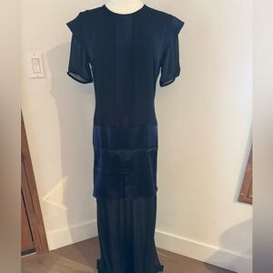 Lorena Saravia Mexican designer  long silk elegant dress small Perfect condition